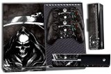 Design Folie Aufkleber Sticker Skin fur the Xbox One Console With Two Wireless Controller Decals - Grim Reaper Black